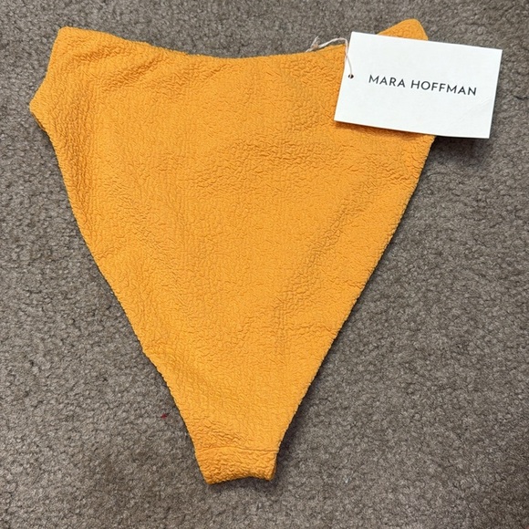 Mara Hoffman Imina Marigold High Waisted Bikini Bottom - Picture 5 of 5